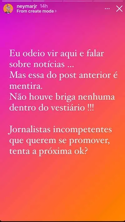 Neymar post